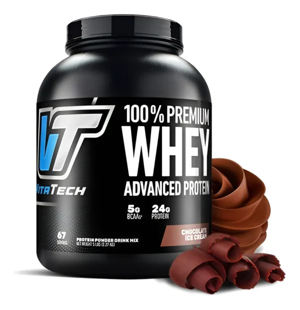 Proteína Vitatech sabor Chocolate Whey 100% Premium Whey advanced Protein